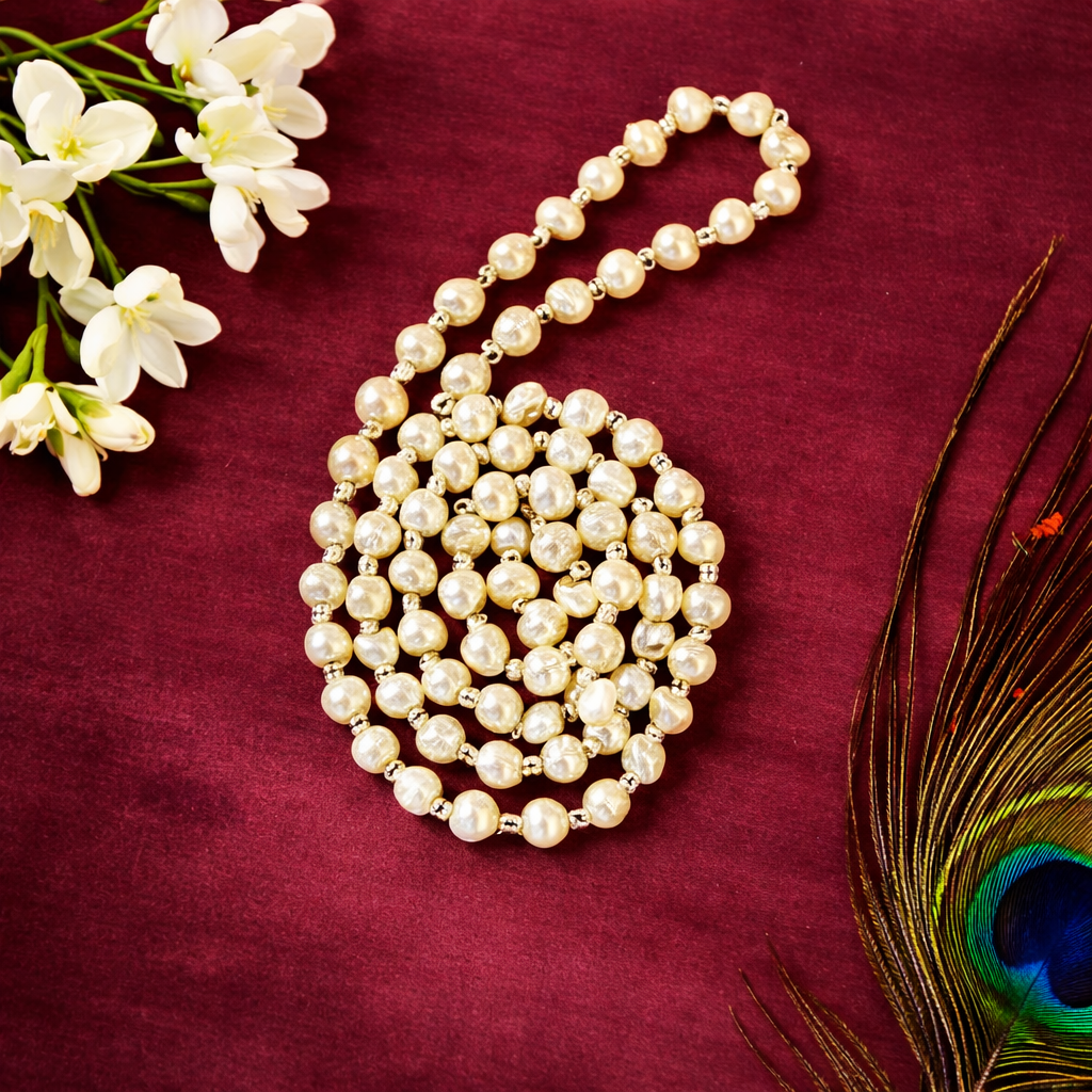 Tulsi Mala Silver Ultra Wide